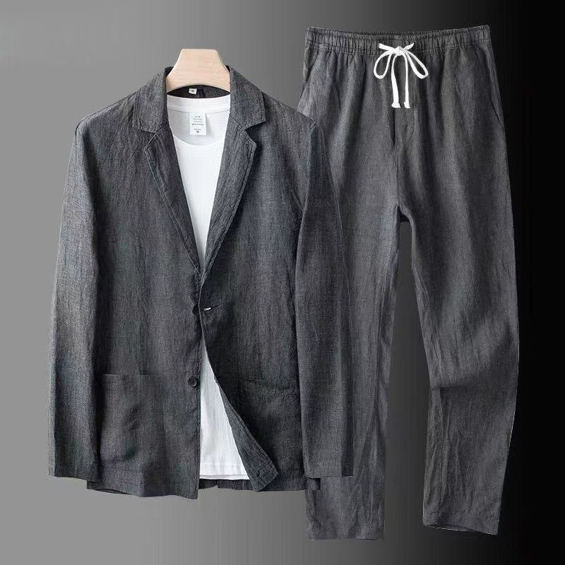 Herren lässiges Anzug-Set aus luftiger Baumwolle Drune