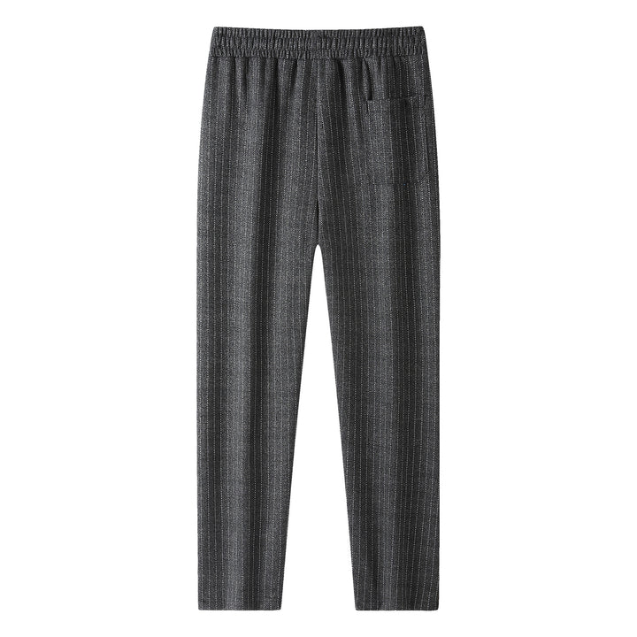 Damen Strick-Jogger mit Tunnelzug und feinem Nadelstreifen Drune