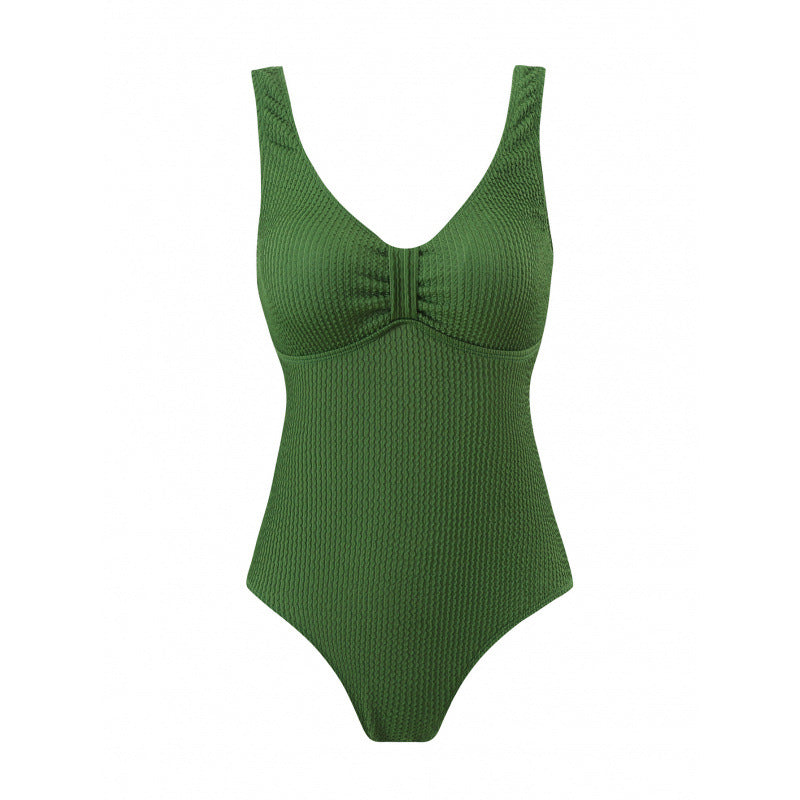 Damen Einteiler Badeanzug mit figurformendem Design und attraktivem Rüschendetail Drune