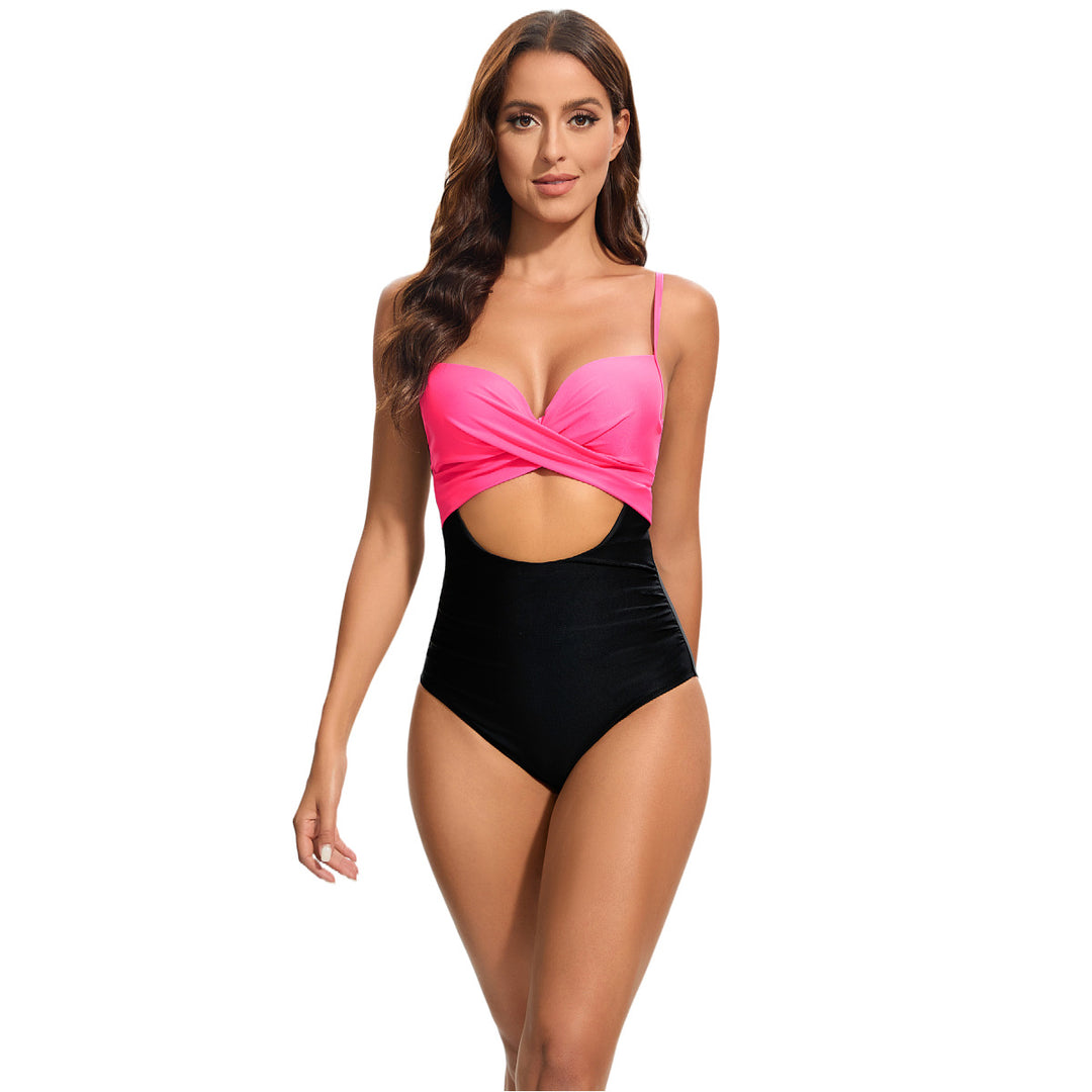 Damen Modischer Einteiler Badeanzug mit Cut-Out-Details Drune