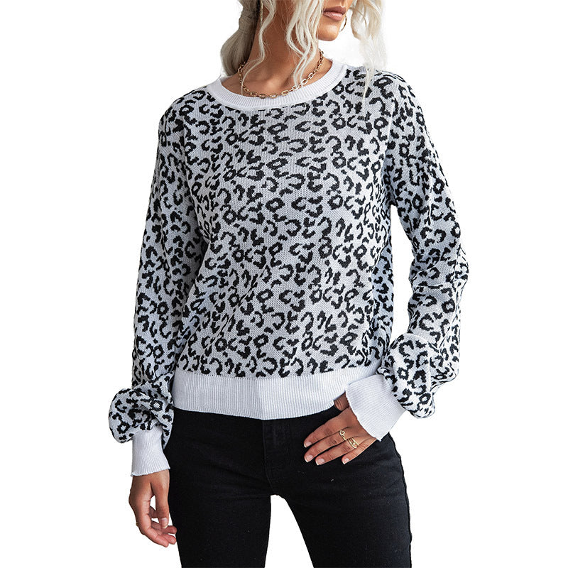 Damen Asymmetrischer Feinstrickpullover mit offener Schulter und Animal‑Jacquard Drune