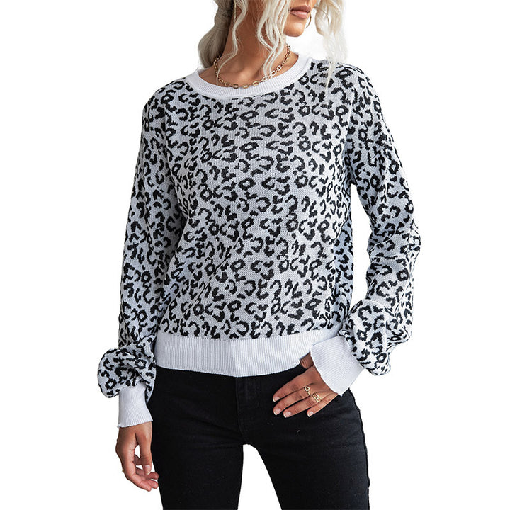 Damen Asymmetrischer Feinstrickpullover mit offener Schulter und Animal‑Jacquard Drune