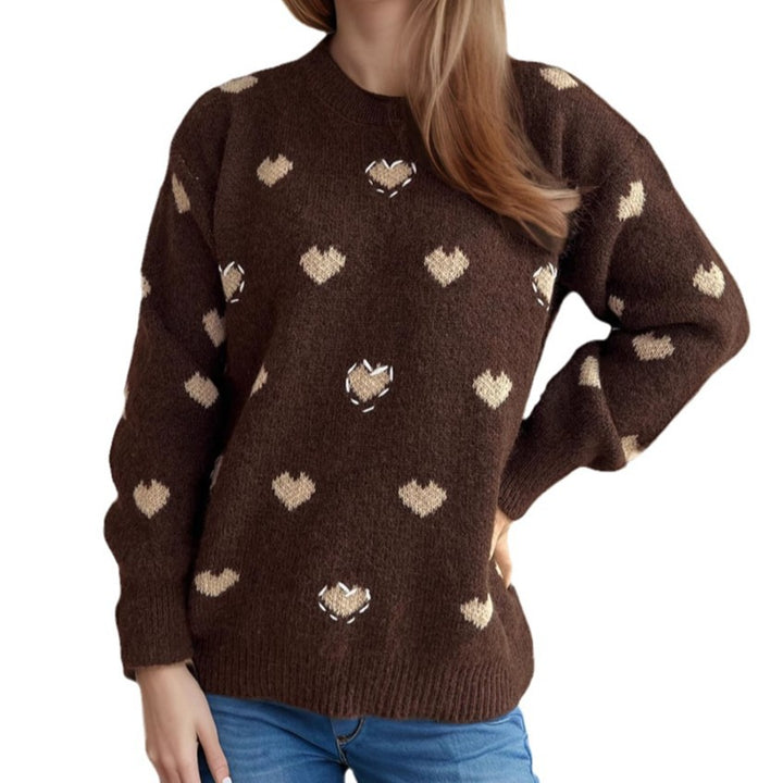 Damen Pullover mit verspieltem Herzdesign und weicher Struktur Drune