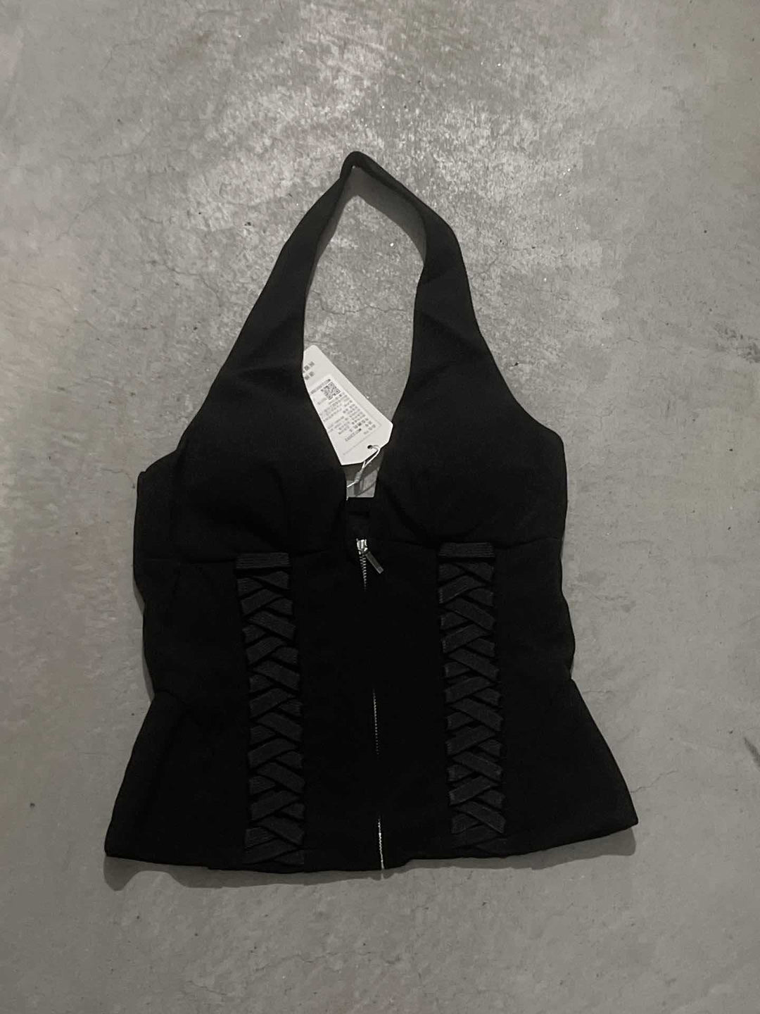 Damen Cropped Oberteil mit raffiniertem Schnürdesign Drune