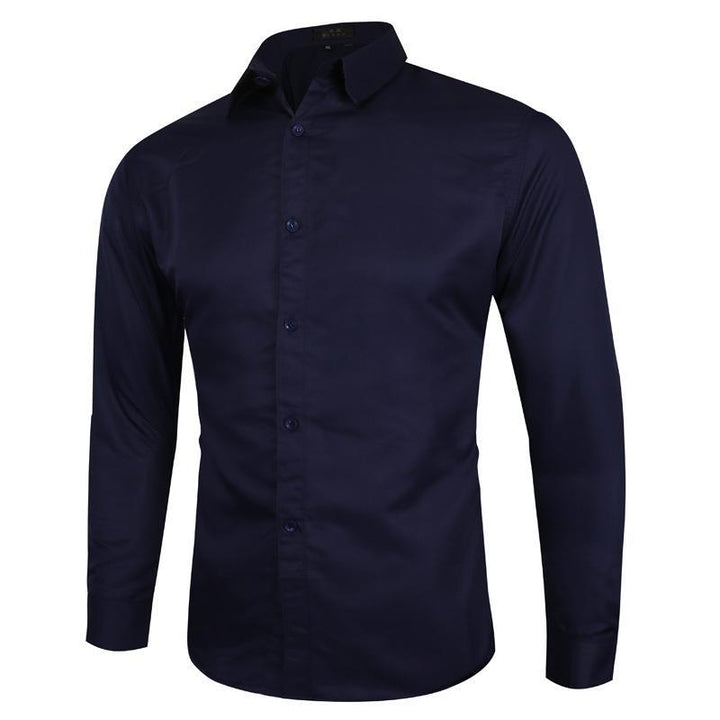 Herren nan Slim-Fit Businesshemd mit Kentkragen Stretchkomfort und bügelleichter Baumwollmischung Drune