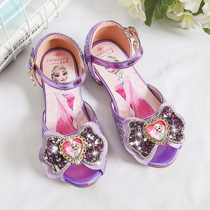 Mädchen Glitzernde Prinzessinnen Ballerinas mit dekorativem Blumenmotiv Drune