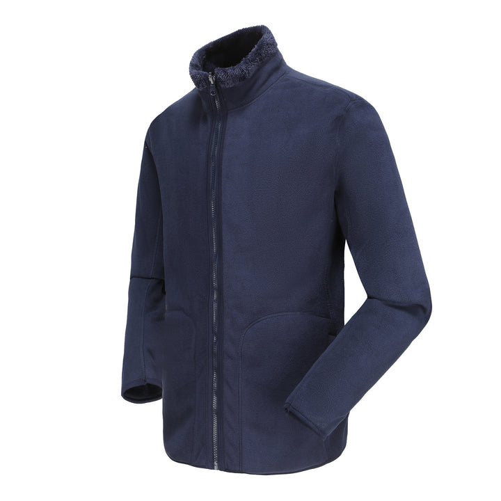 Damen nan kuschelige Fleecejacke mit hohem Stehkragen, durchgehendem Reißverschluss und figurformenden Nähten Drune