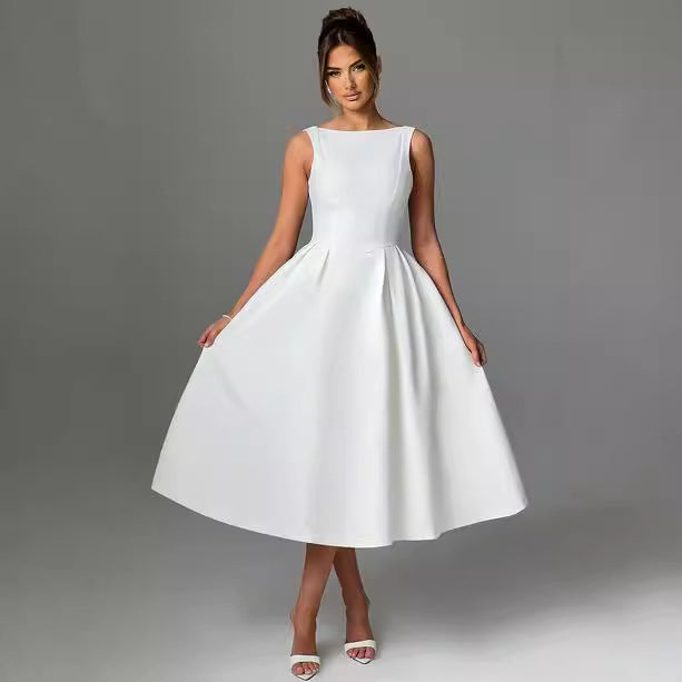 Damen Elegantes Maxikleid mit ausgestellten Ärmeln und raffiniertem Rock Drune