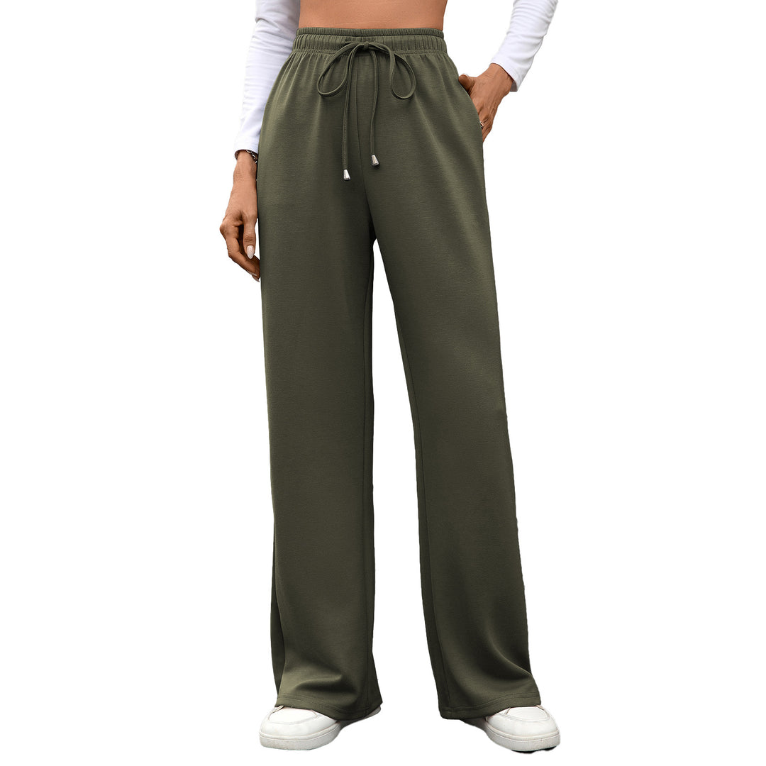 Damen Weite Baumwoll-Loungehose mit elastischem Bund Drune