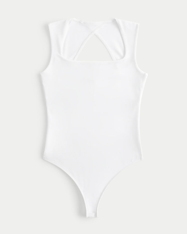 Damen Sportlicher Body mit Kreuzrücken Drune