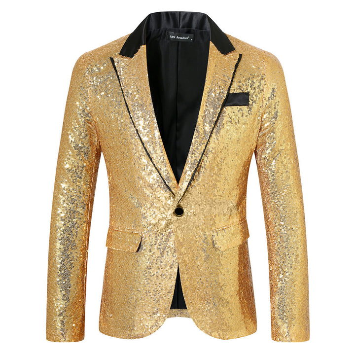 Herren Glamouröser Paillettenblazer Drune