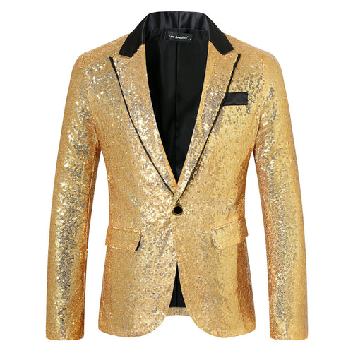 Herren Glamouröser Paillettenblazer Drune