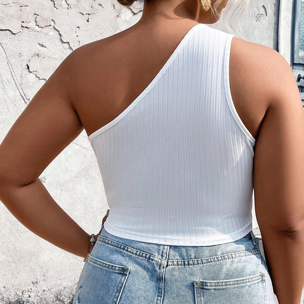 Damen Crop-Top mit asymmetrischem Schnitt und Cut-Out-Details Drune