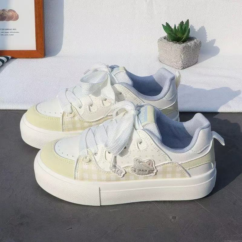 Damen Sneakers mit modischem Karomuster und komfortabler Sohle Drune