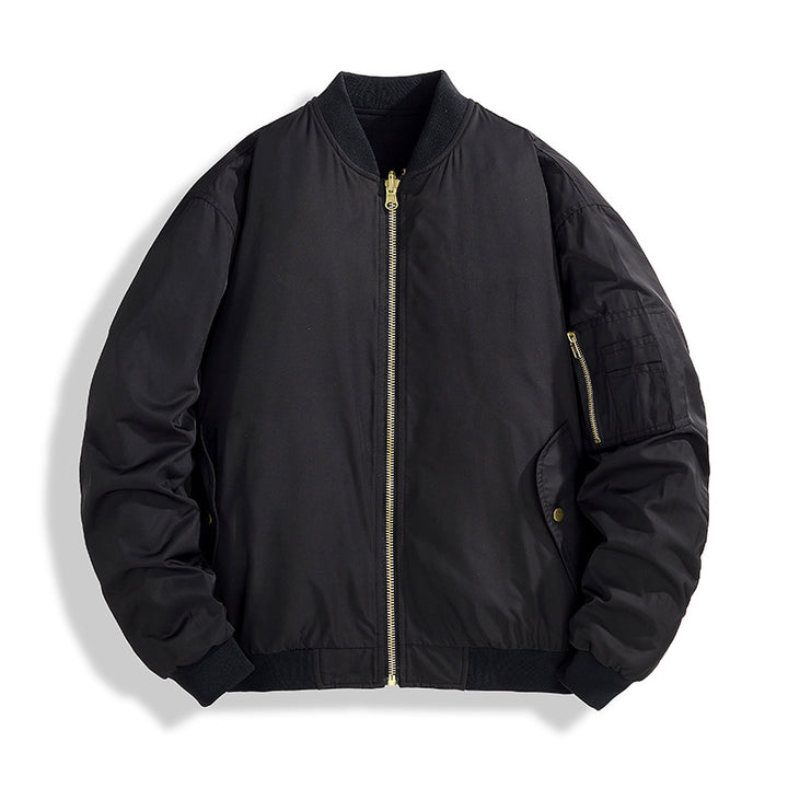 Herren Modische Bomberjacke mit Stehkragen Drune