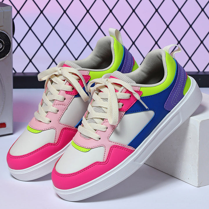 Drune | Pastellfarbene Colorblock-Sneaker mit Chunky-Sohle für Frauen