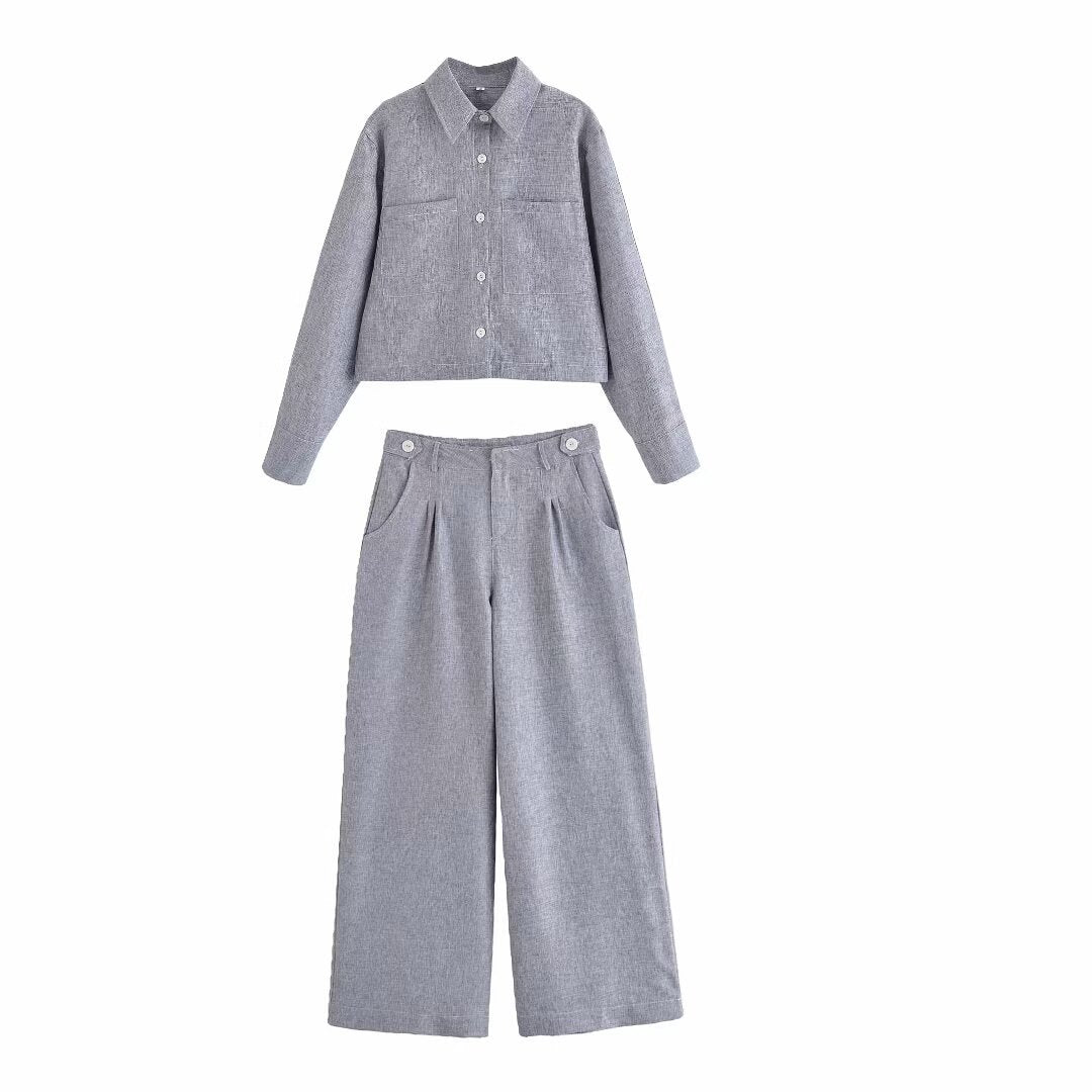 Damen Weitgeschnittene Anzughose mit elegantem Bund Drune