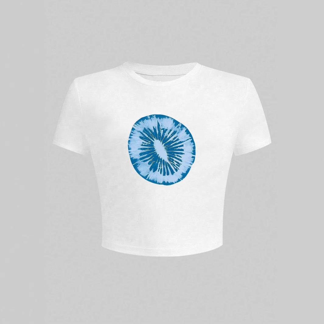 Damen T-Shirt mit kreativem grafischen Design und urbanem Statement Drune