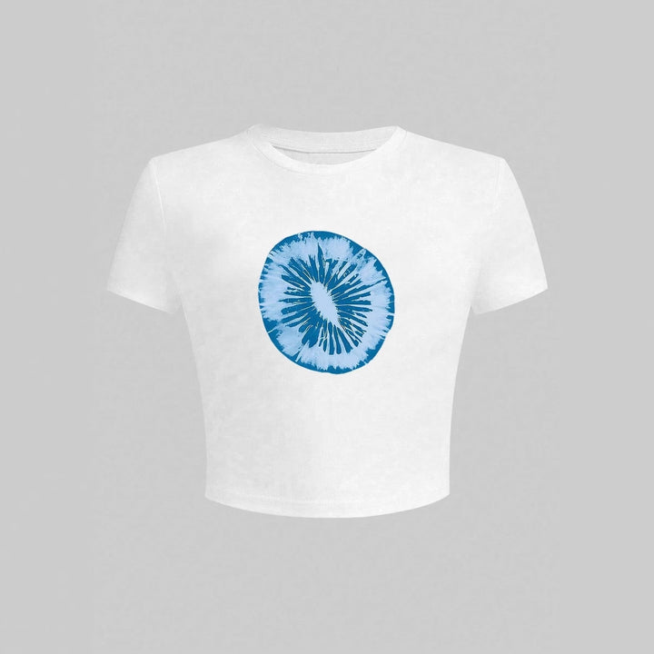 Damen T-Shirt mit kreativem grafischen Design und urbanem Statement Drune