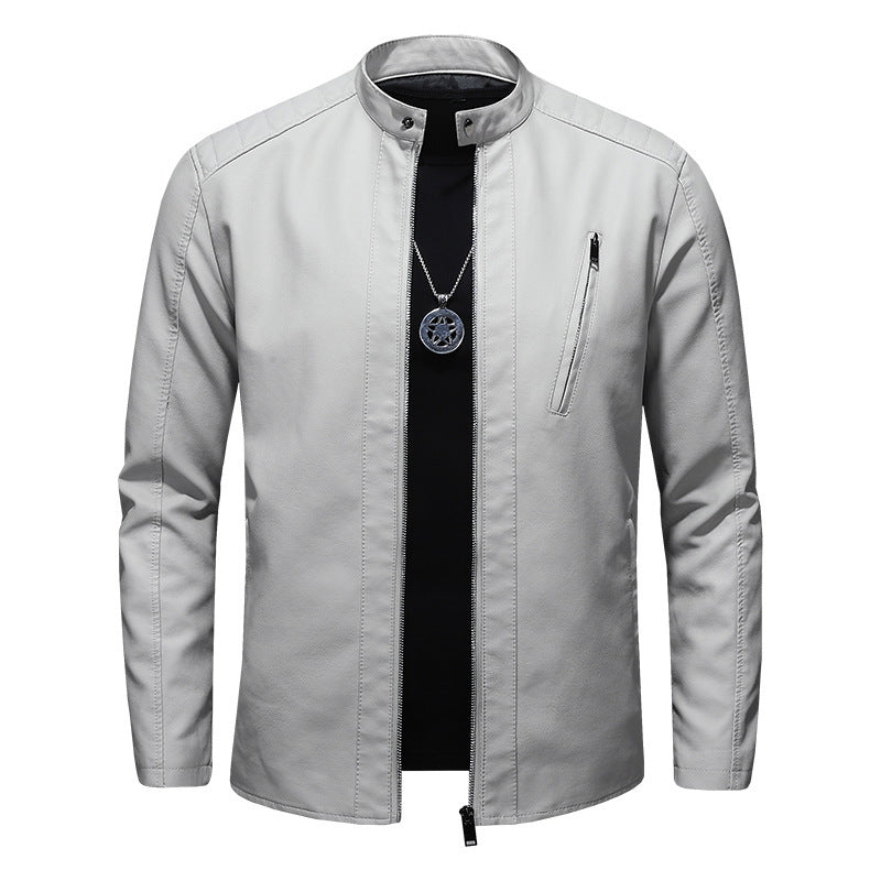 Herren Elegante und komfortable Lederjacke Drune