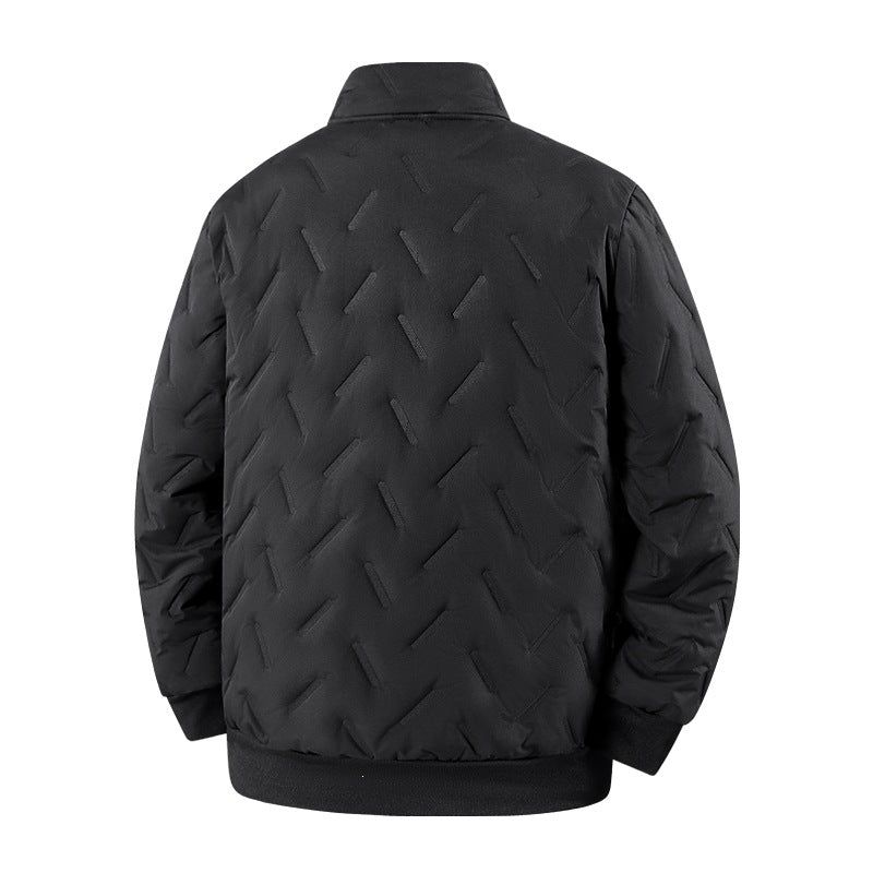 Herren Wattierte Jacke mit Teddyfutter, Stehkragen & Reißverschluss Drune