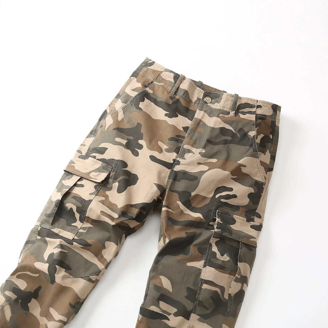 Herren Cargohose mit Tarnmuster und mehreren Utility-Taschen Drune