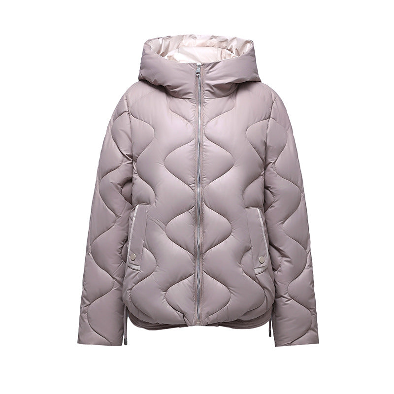 Damen isolierte Pufferjacke mit hohem Kragen und praktischen Reisverschlusstaschen Drune