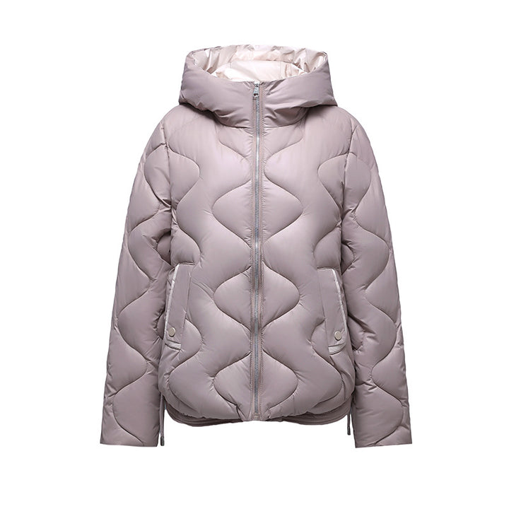 Damen isolierte Pufferjacke mit hohem Kragen und praktischen Reisverschlusstaschen Drune
