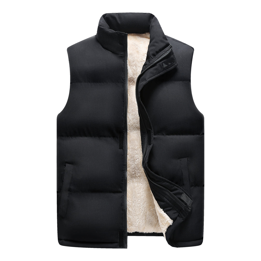 Damen Wattierte Ärmellose Thermo‑Weste mit Sherpa‑Innenfutter und hohem Stehkragen Drune