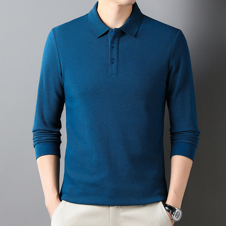 Herren Langarm-Polo mit edler Struktur und bequemer Passform Drune