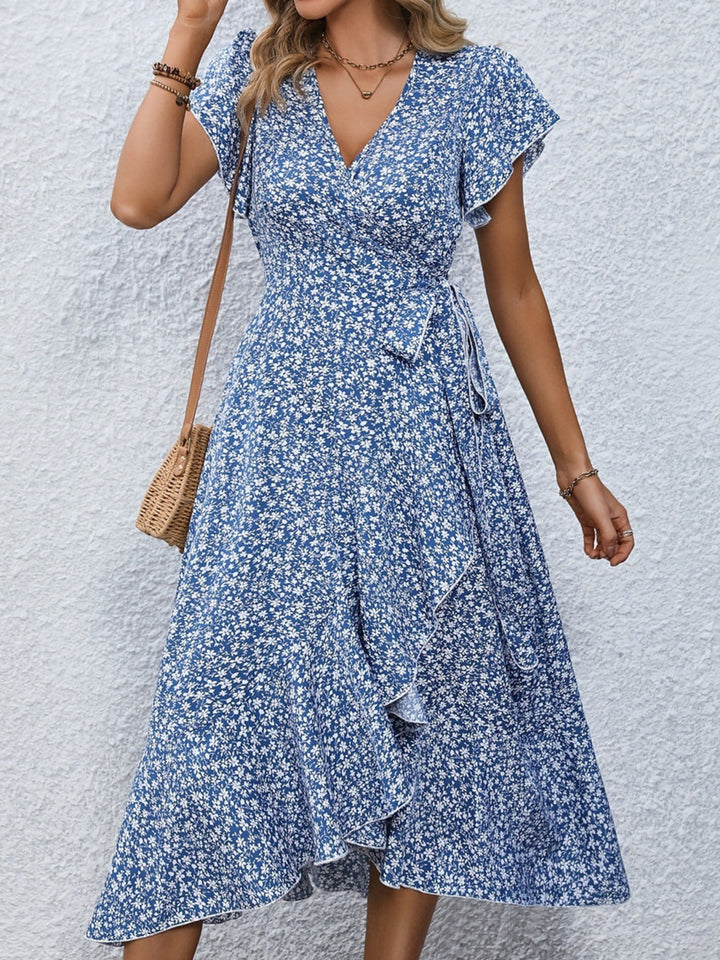 Damen Wickelkleid mit floralem Muster Drune