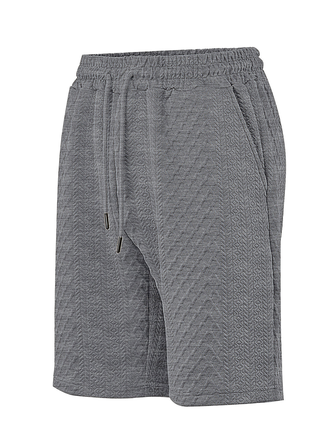 Herren nan strukturierte Lounge-Shorts mit Elastikbund Tunnelzug und seitlichen Eingrifftaschen Drune