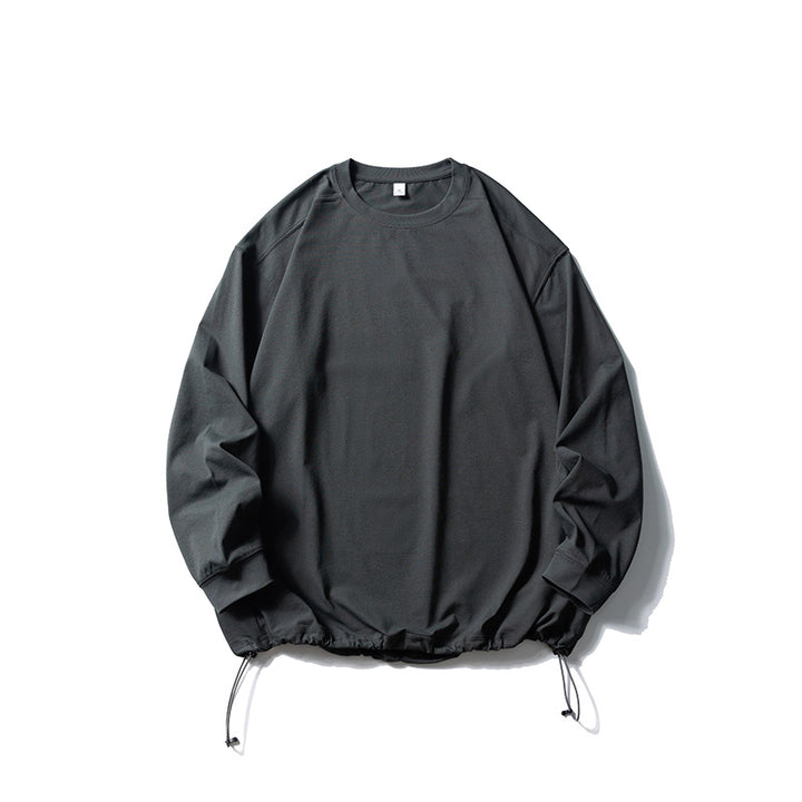 Unisex Oversize-Sweatshirt mit verstellbarem Kordelzugsaum, Raglanärmeln und Rippbündchen Drune