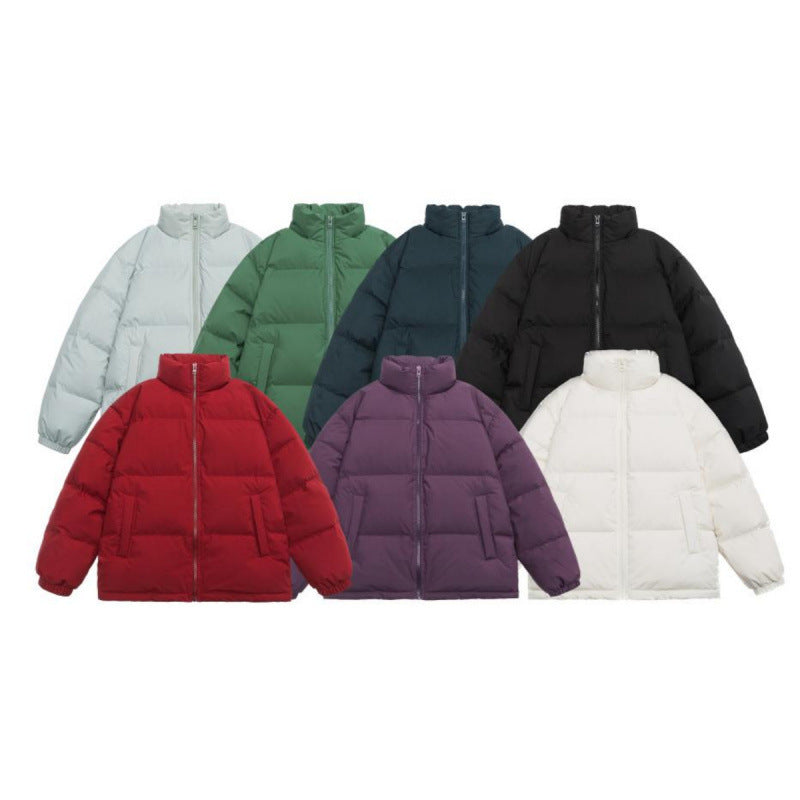 Unisex Oversize Stepp-Winterjacke mit Stehkragen, durchgehendem Reißverschluss und elastischen Bündchen Drune