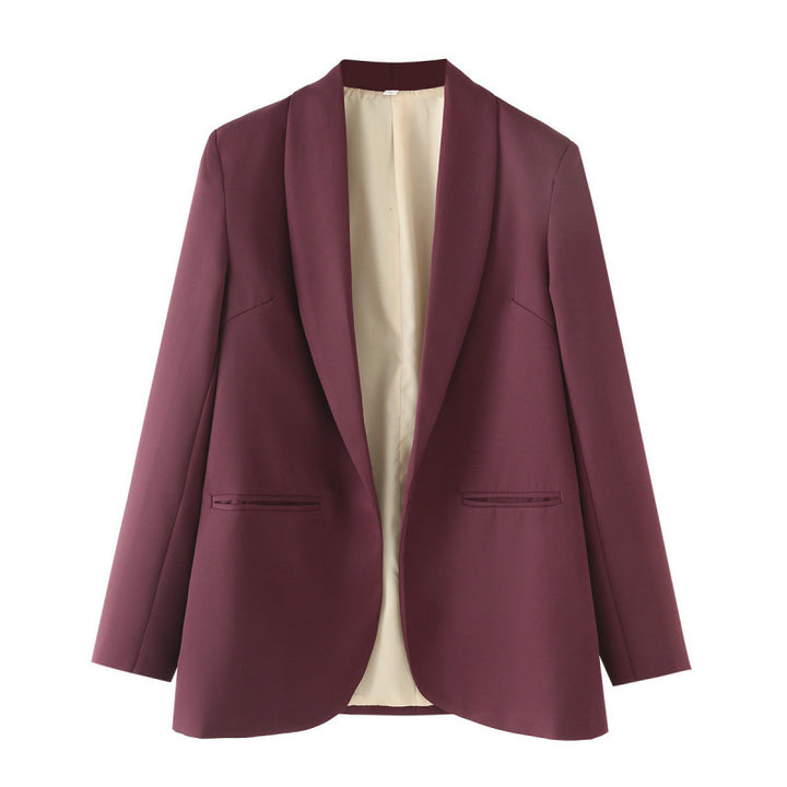 Damen eleganter Blazer mit einzigartigem Schnitt und Taschen Drune