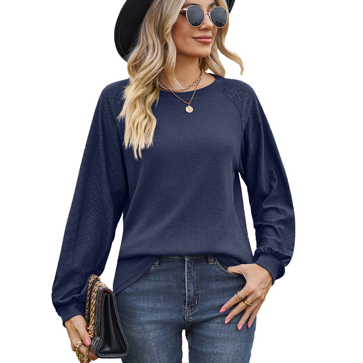 Damen lässiger Pullover mit modischen Strickdetails Drune