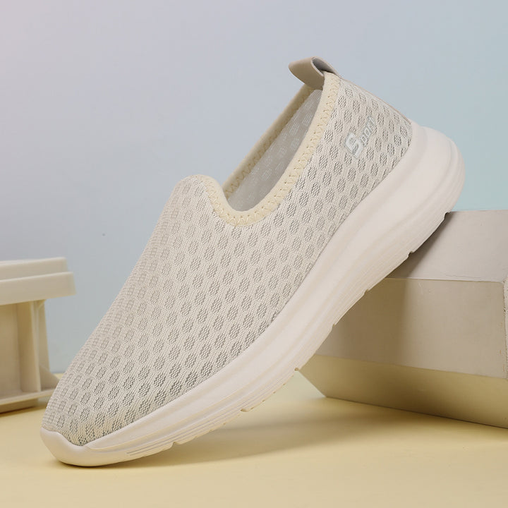 Damen nan ultraleichter Strick-Schlupfschuh mit nahtlosem Obermaterial, gepolsterter Komfortsohle und flexibler Laufsohle Drune