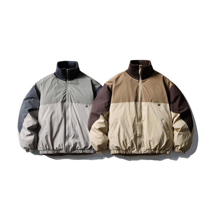 Herren Wattierter Boxy-Bomber mit hohem Rippenkragen und elastischem Saum Drune