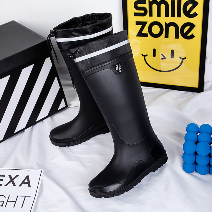 Herren Mittelhohe Wasserdichte Gummistiefel mit kontrastierender Profilsohle Drune