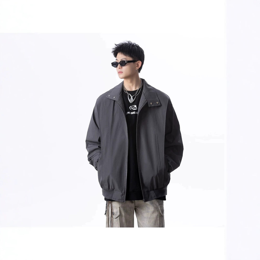 Herren Urbane Utility-Jacke mit hohem Kragen Drune