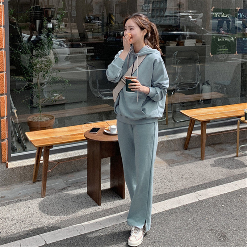 Damen lässiges Hoodie- und Jogginghosenset Drune