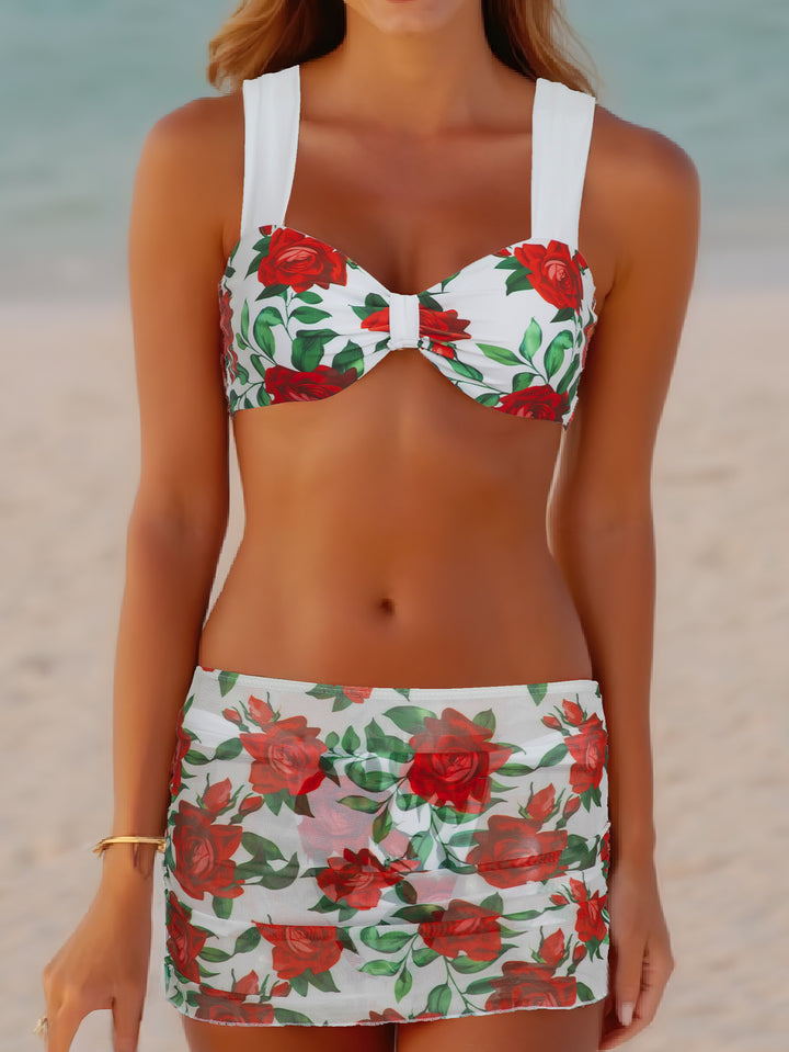 Damen Bikini-Set mit modischem Wickeltop und eleganter Raffung Drune