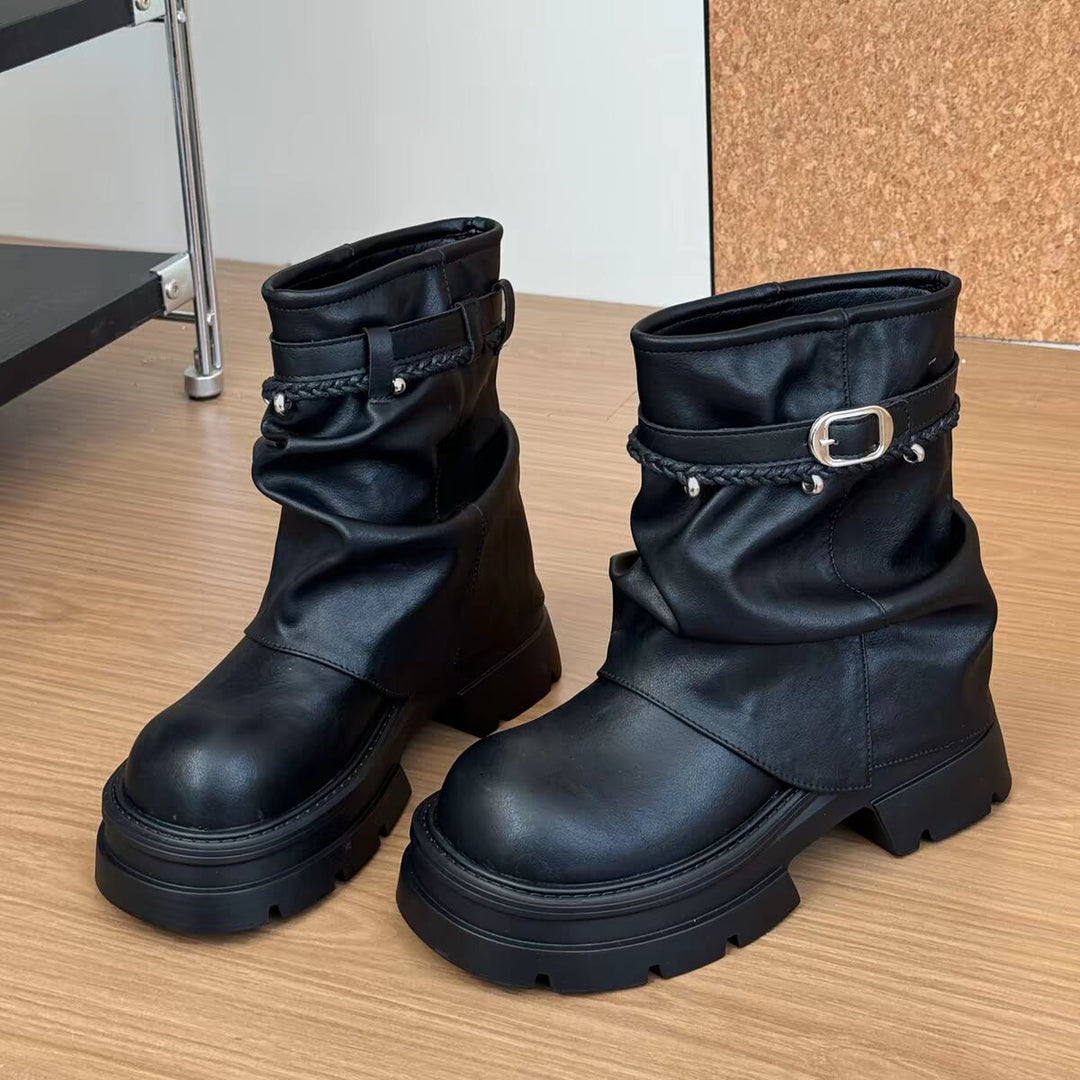 Damen Modische und Bequeme Stiefeletten Drune
