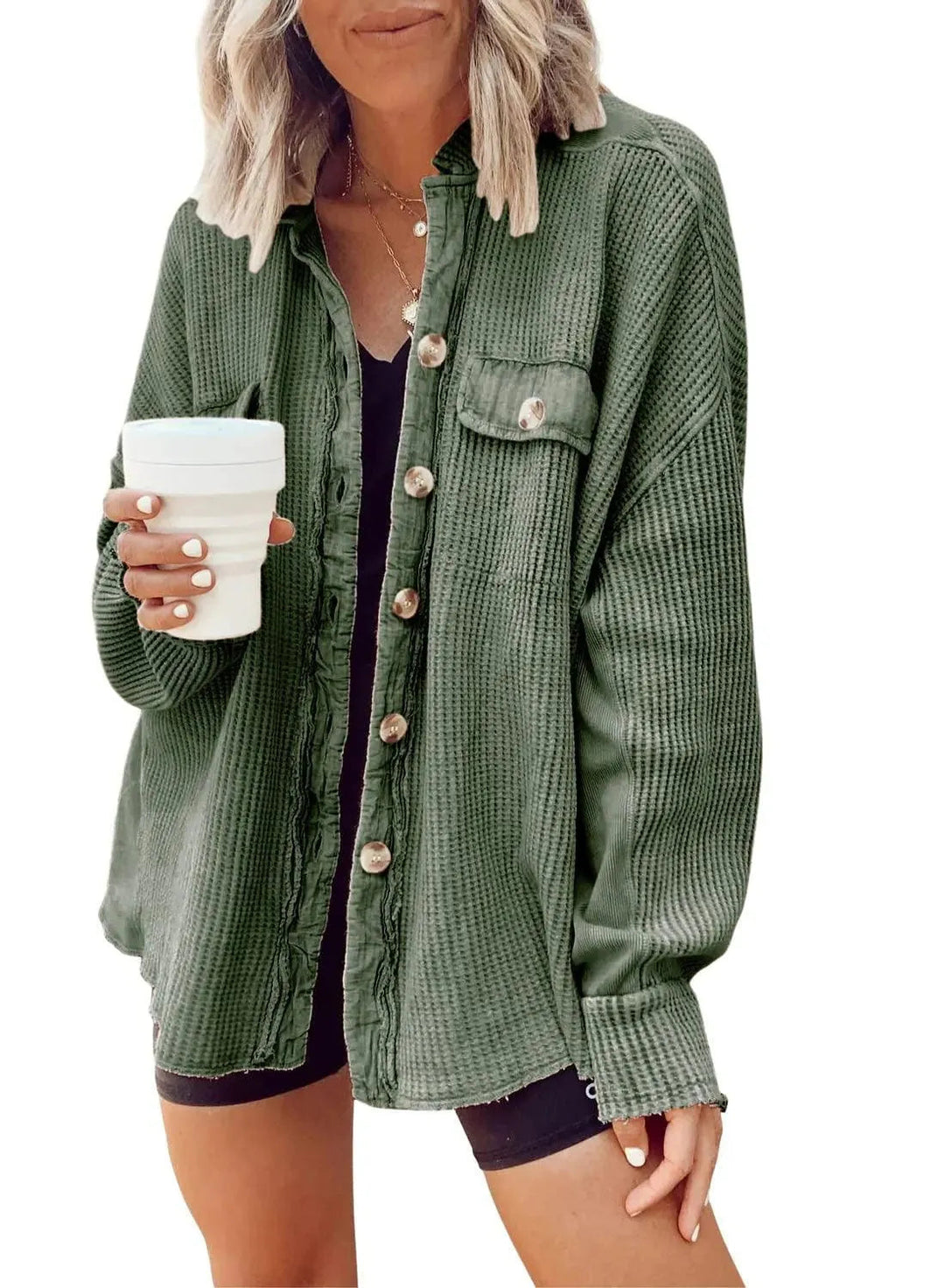Drune | Damen unregelmäßige Hemdjacke