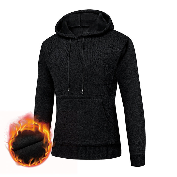 Herren Gefütterter Kapuzenpullover mit Thermofutter und Kängurutasche Drune