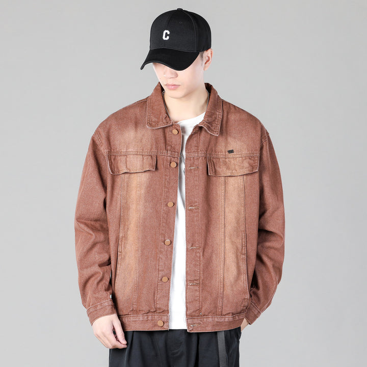 Herren modische Denimjacke mit funktionalen Taschen und lässigem Schnitt Drune