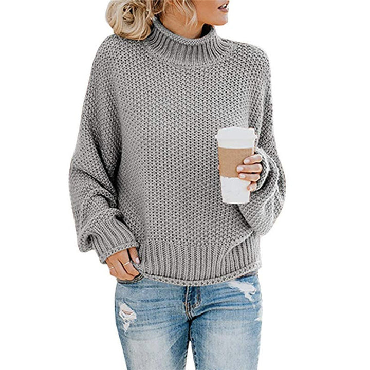 Damen nan grobstrick Rollkragenpullover mit Oversize-Schnitt und Blockstreifen-Optik Drune