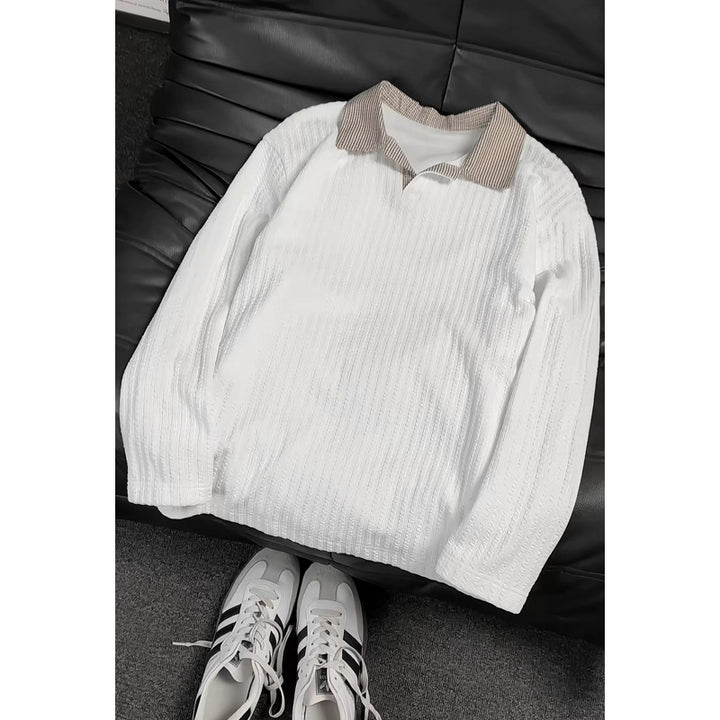 Damen Modisches Oversized Hemd mit kariertem Kragen Drune