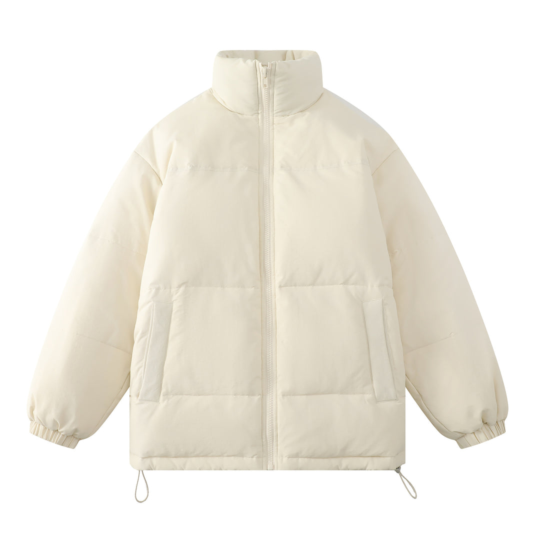 Unisex Oversize Steppjacke mit hohem Kragen und Kordelzug Drune