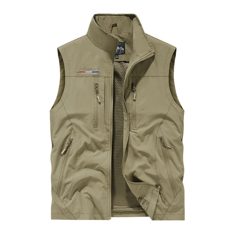 Herren Wind- und wasserabweisende Outdoor-Softshell-Weste mit Reißverschluss & Multi-Taschen Drune